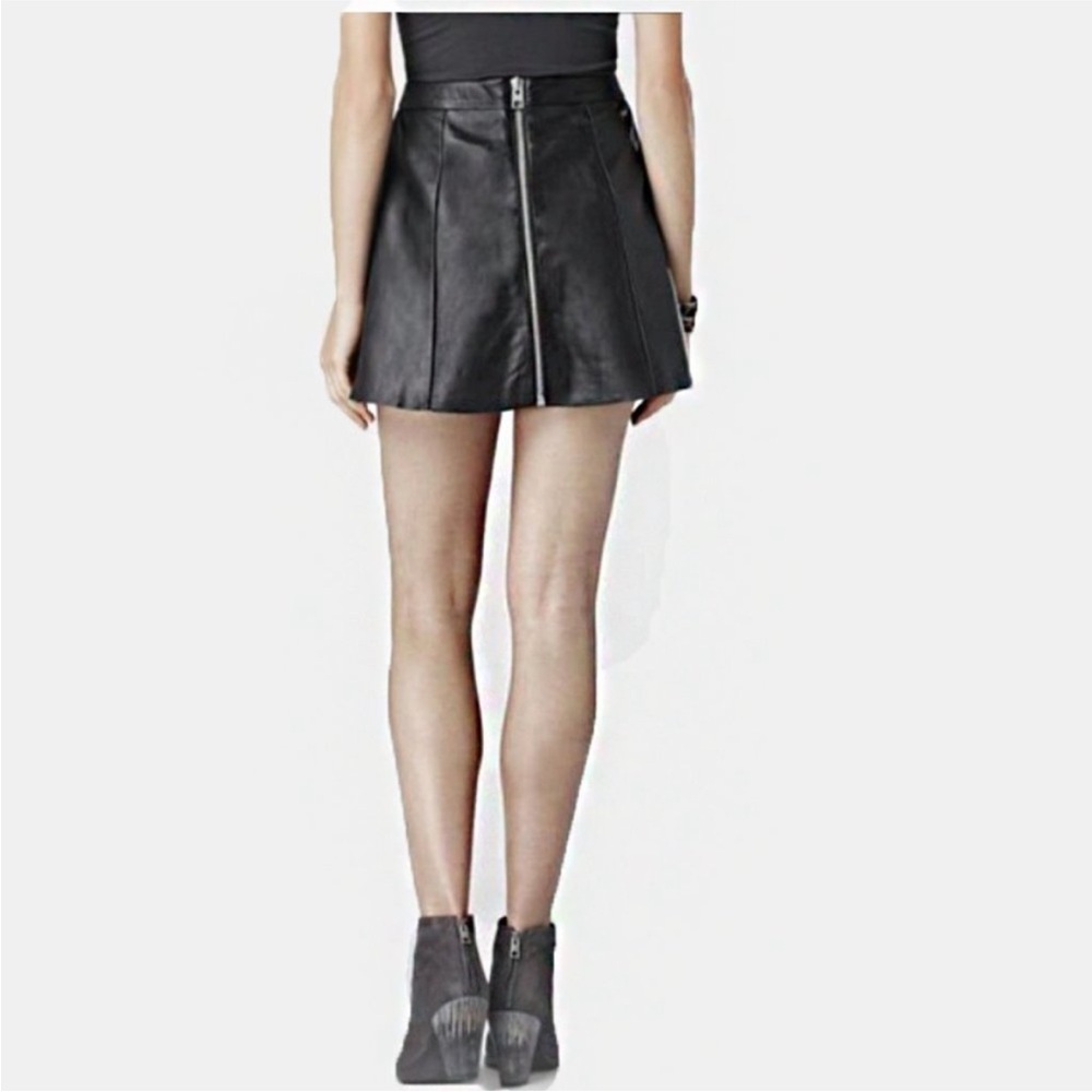 All Saints Sens Lamb Leather Skirt 2